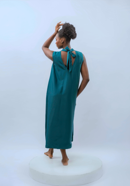 Green Sleeveless Dress - Image 2