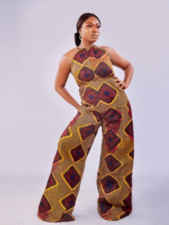 Ankara Brown Jumpsuit