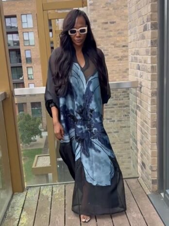 Sheer Kaftan Maxi Dress